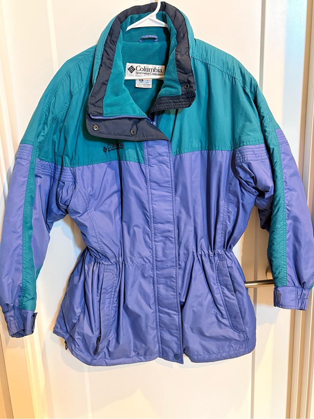 Columbia Teal & Lavender Vintage Colorblock Ski Jacket